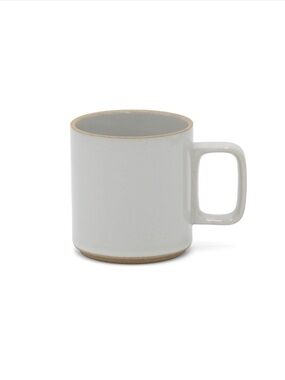 Gray Ceramic Mug with Natural Rim - Minimalist Coffee Cup Hasami Porcelain